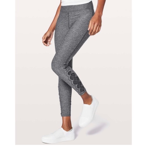 lululemon athletica Pants - Lululemon Tied To It 7/8 Tight 25" leggings Heathered Black / Dark Carbon
